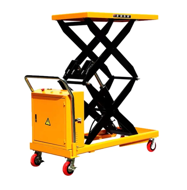 Electric -hydraulic lifting platform truck lifting fork mobile small lifting platform mold carrier 1000kg 720mm 1000mm on sale