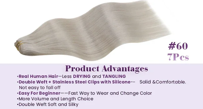 Laavoo Echthaar Clip In Extensions Remy Echthaar Glatt Schwarz_voghion.com