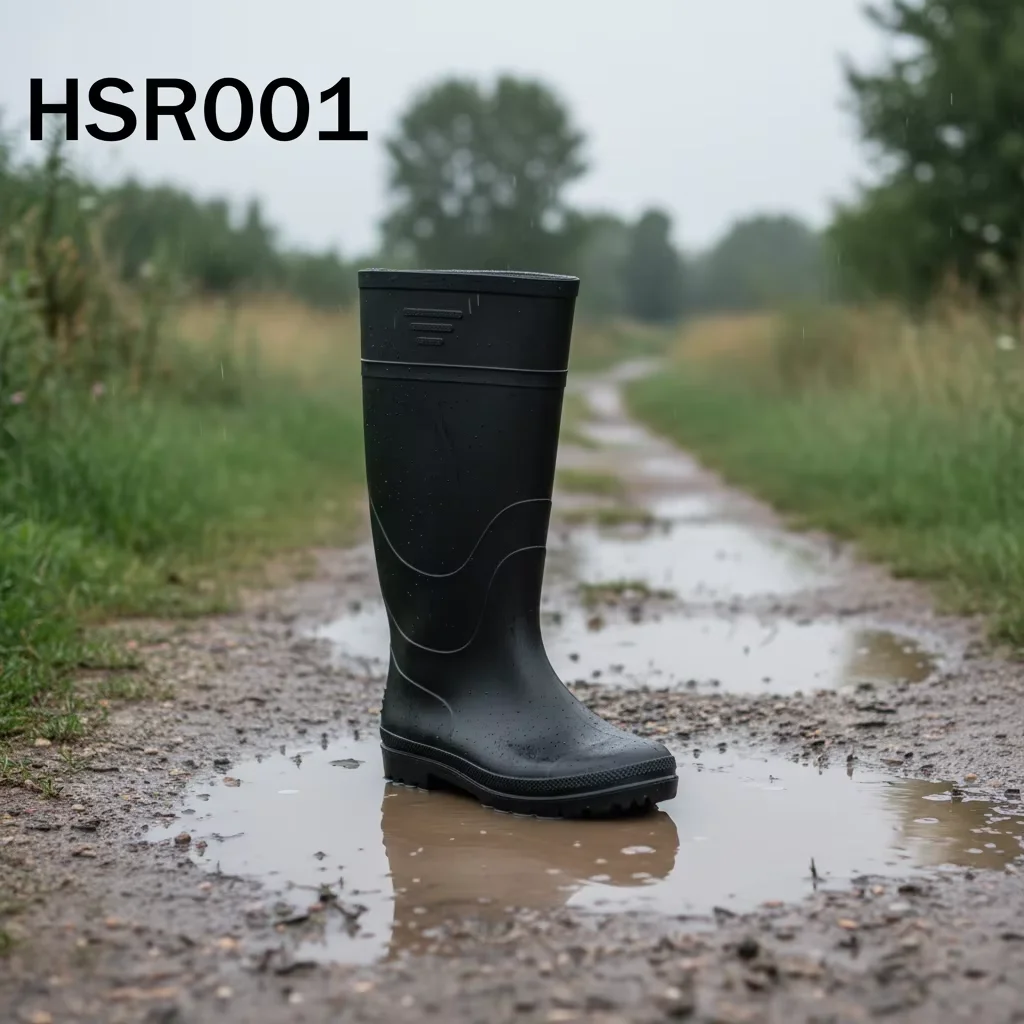 LXG,Flower Gardening Customized Color Steel Toe Available Rubber Boots Mechanical Factory Anti-puncture PVC Rain Boots HSR001