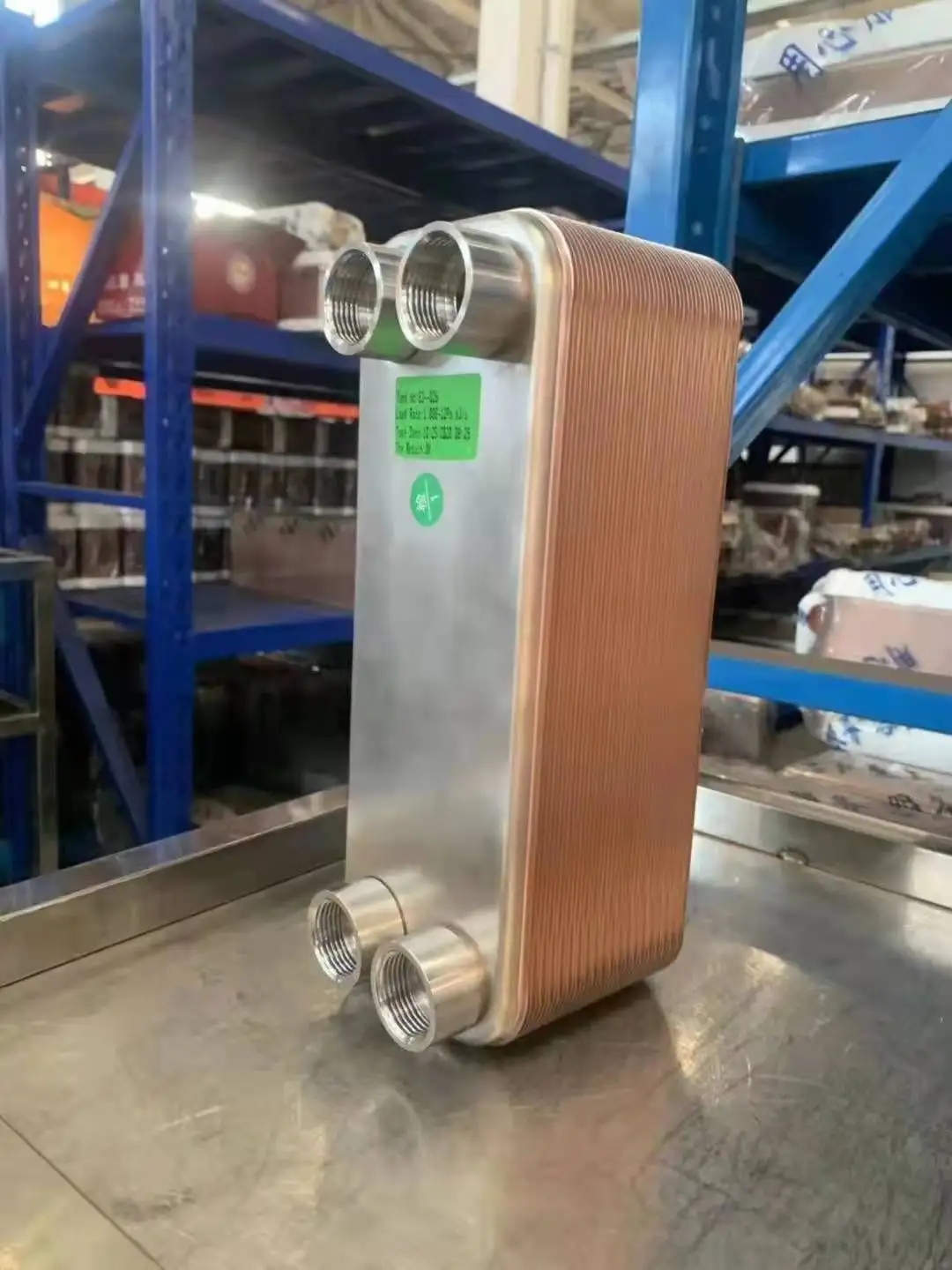 H100 Plate Water Cooled Condenser For Air Condition Brazed Plate Heat