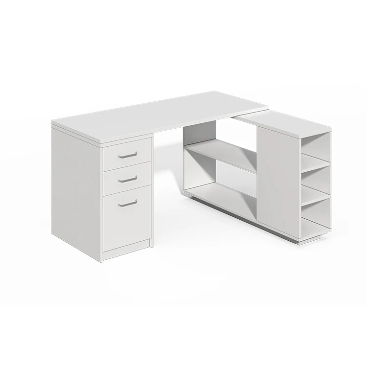 Modern Computer Desk Home Office Desk Wood White Desk