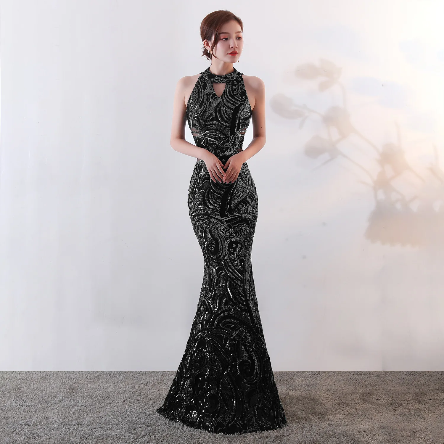 sequin graduation dresses One Shoulder Purple Sequins Long Prom Dresses, One Shoulder Purple Lon