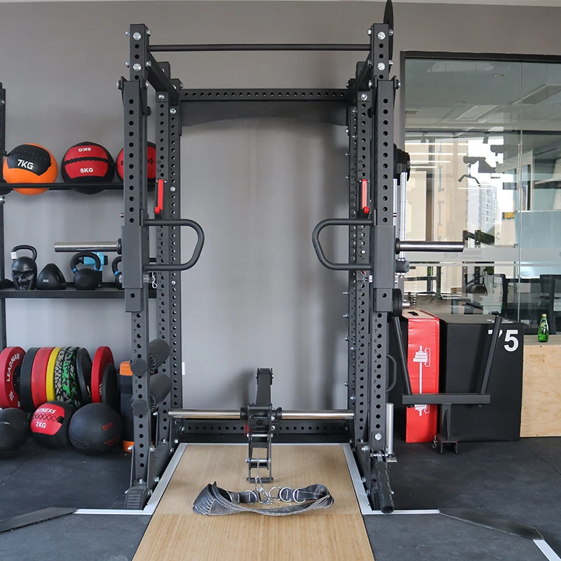 LeadMan Multi Functional Household Smith Machine Frame Fitness Squat Frame Barbell  Heavy Duty Power Rack