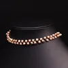 GN0224-11 Double-layered Purple Pearl Branch Pendant Necklace