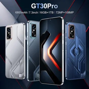 GT30 Pro 7.3inch Drop Screen 16gb 1tb Smartphone Mobile Phones