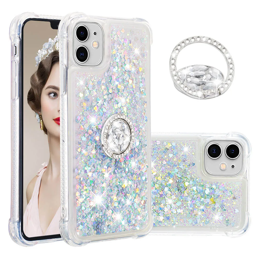 Case For Iphone 12 Pro Max Glitter Case Floating Liquid Bling Sparkle Luxury Pretty Fashion Girls Women Case With Ring Holder Buy Phone Cover Case For Iphone 11 Shockproof Case For Iphone Liquid