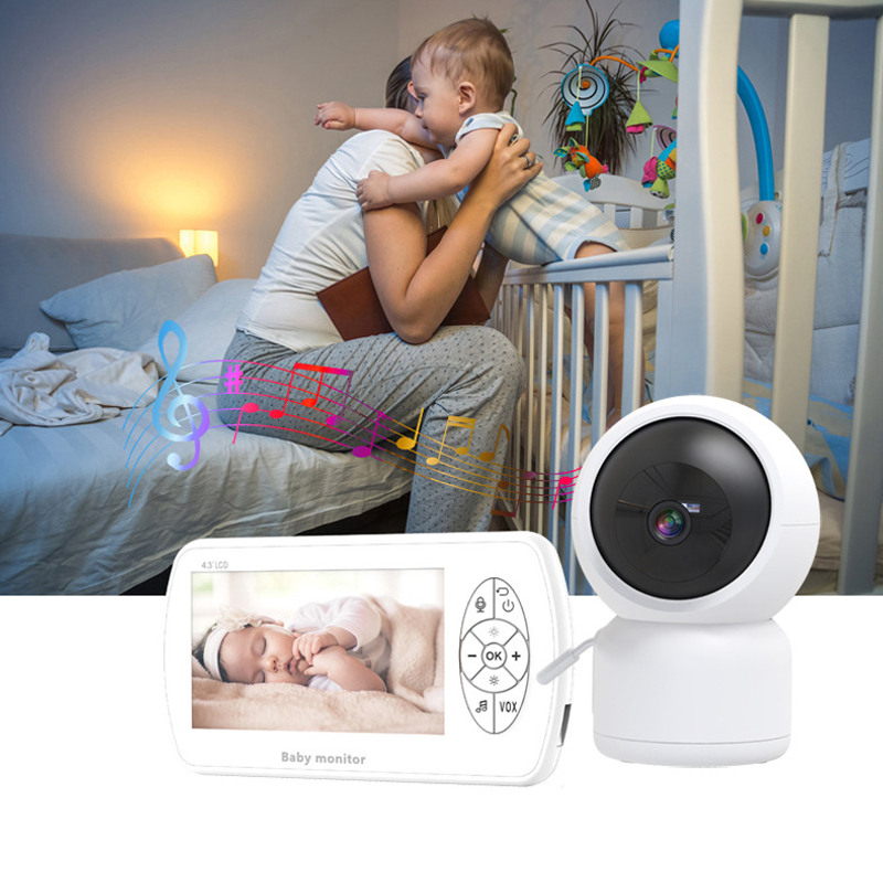 
 4,3 дюймов 1080p Smart Wifi аудио HD Домашняя безопасность для помещений беспроводной Babyfoon CCTV ребенок температура видео монитор с камерой  