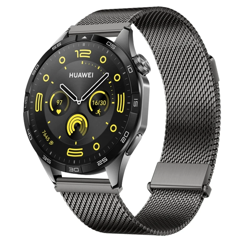RYB 22mm Bracelet En Acier Inoxydable Tresse Montre Bracelet for Huawei GT5/5 Pro/6 46mm