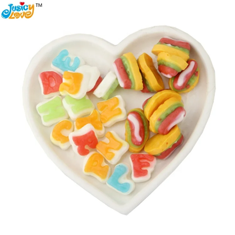 Высококачественная игрушка-штанга конфеты алфавит с хот-догами форма жевательных мягких