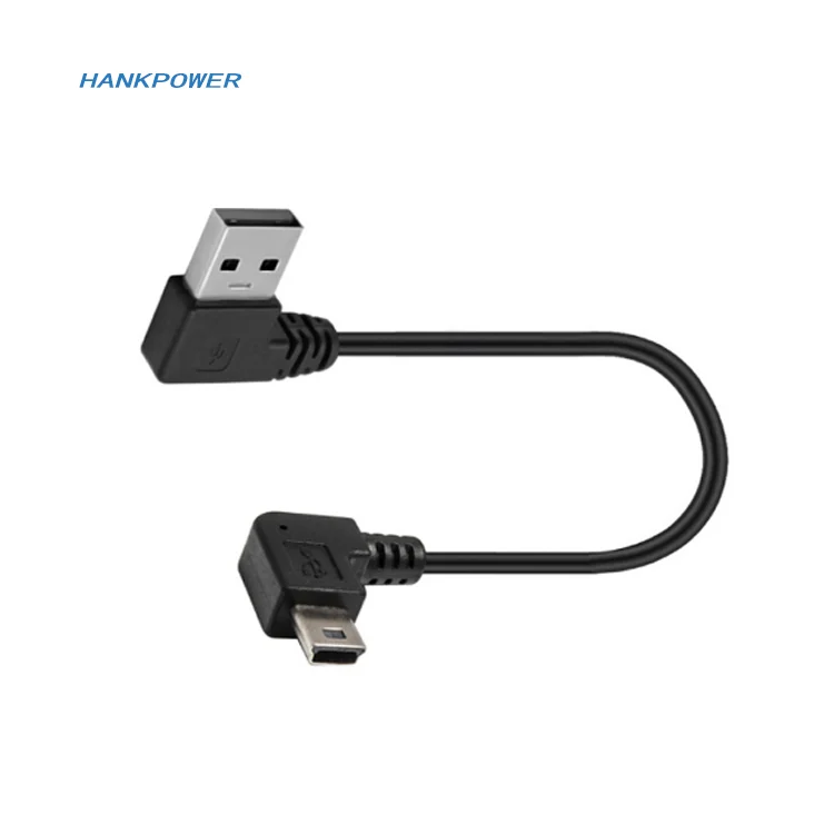 USB 2.0 Male to Mini USB B Type 5pin 90 Degree up & Down
