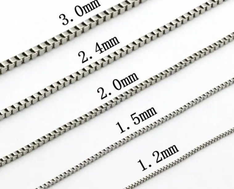 Wholesale 2022 Woman Tops Fashionable Tainless Teel Box Necklace chain,12 Pieces
