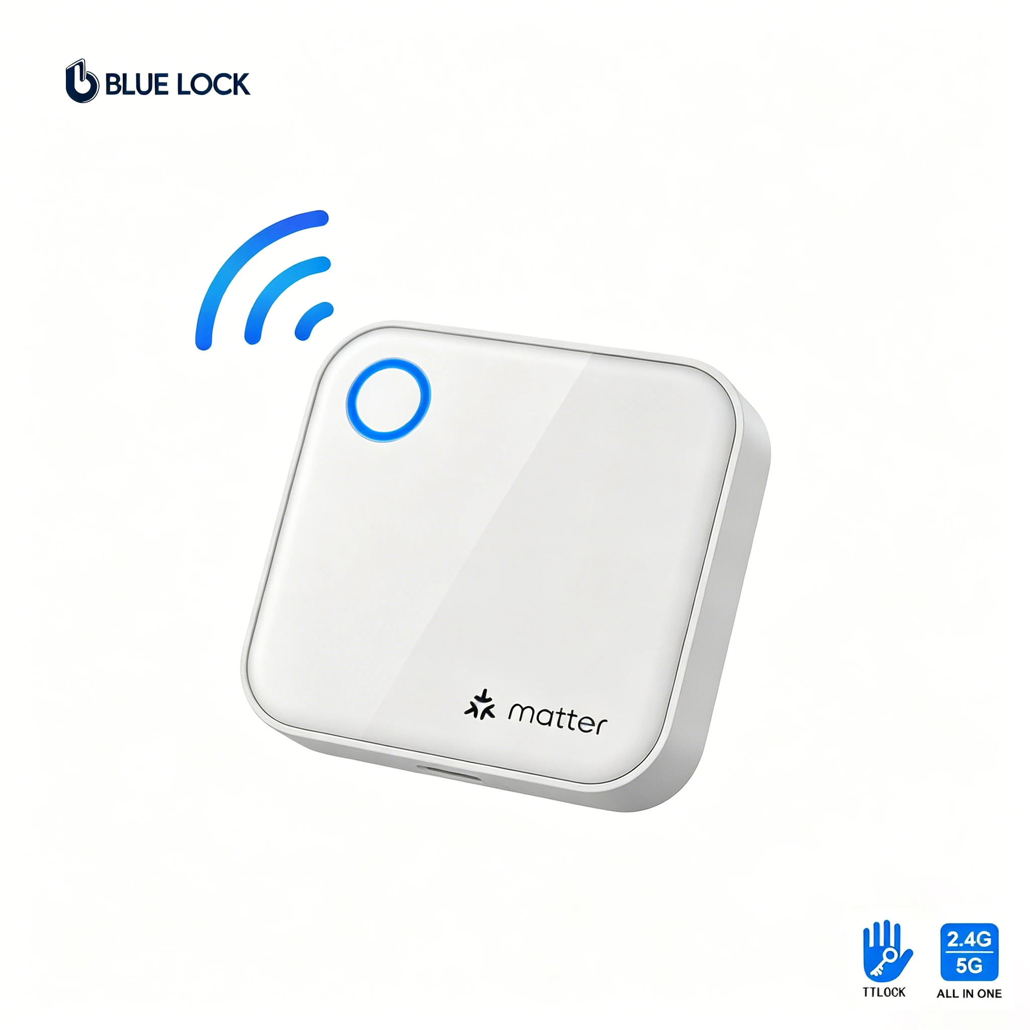 Bluelock Matter Smart Lock G6 Gateway TTLock BLE WiFi Remote Control Smart Home Alex Google Home Real-Time Monitoring