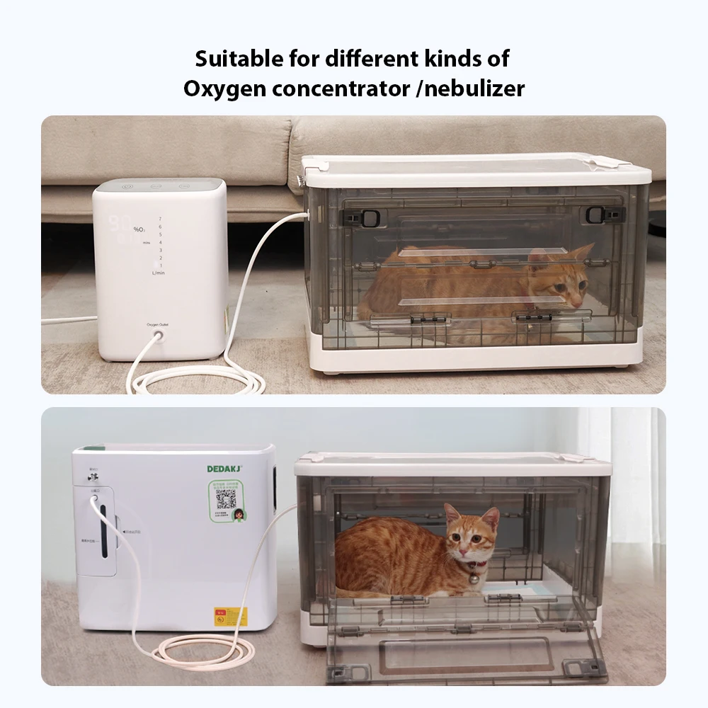 Pet Oxygen Cage Atomization Box Oxygen Room Detachable Kitten Puppy Incubator Brooder Small