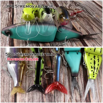 Cheery 135MM 160MM 190MM Wobblers Fishing Lure Built-in Sound Beads Multi Jointed Swim Baits Floating Minnow Lure Artificial Har – Minnow – view 5