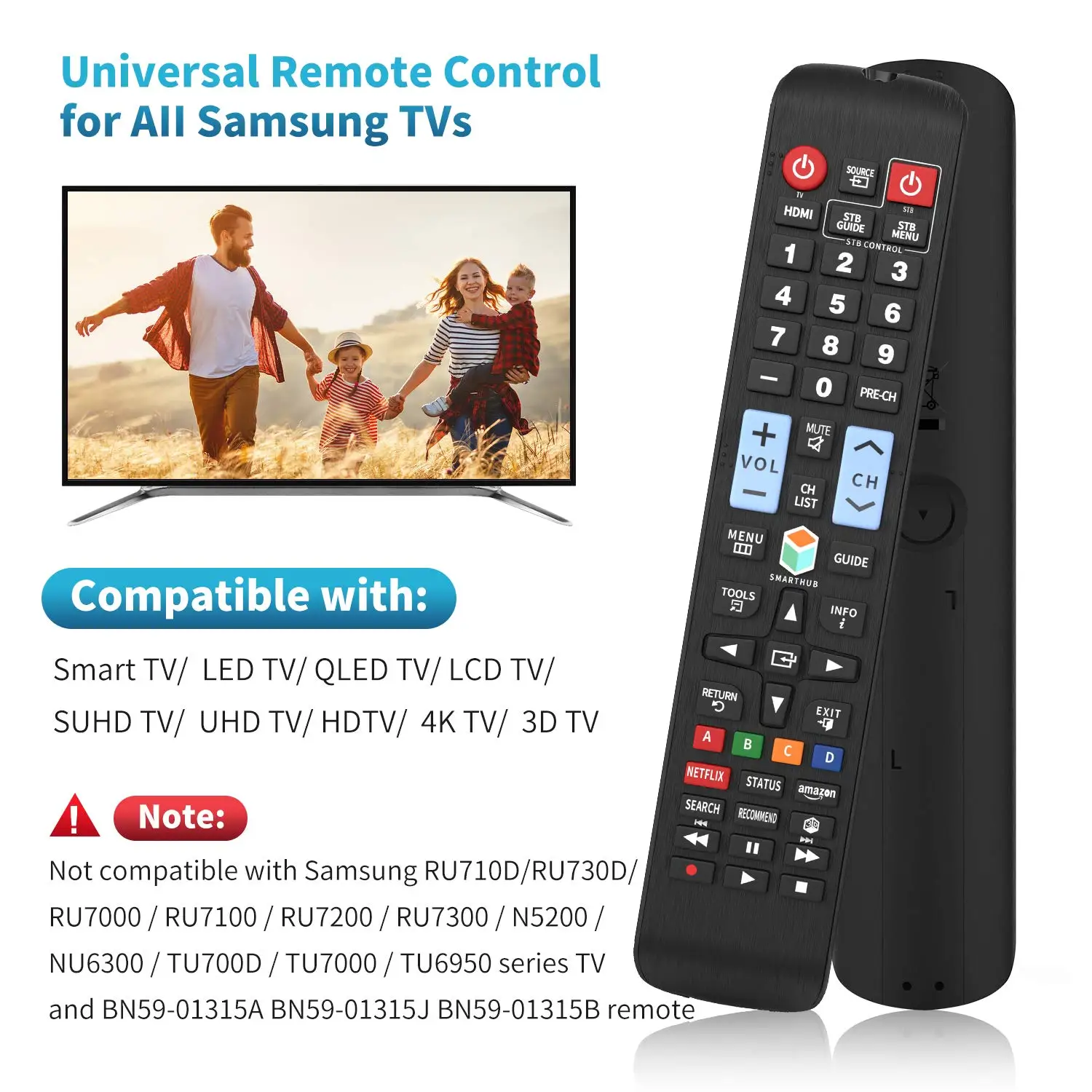 SMART Remote Control with 3D Function for SAMSUNG LED TV