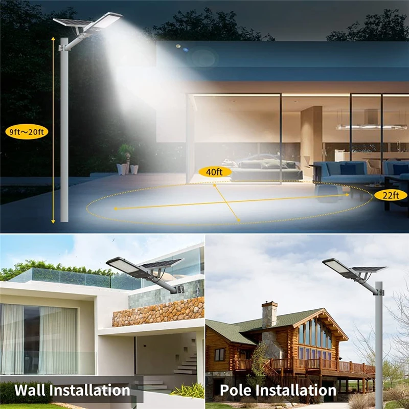 Outdoor 100 200 300 Watt Streetlight 100W 200W 300W Separated Solar Street Light