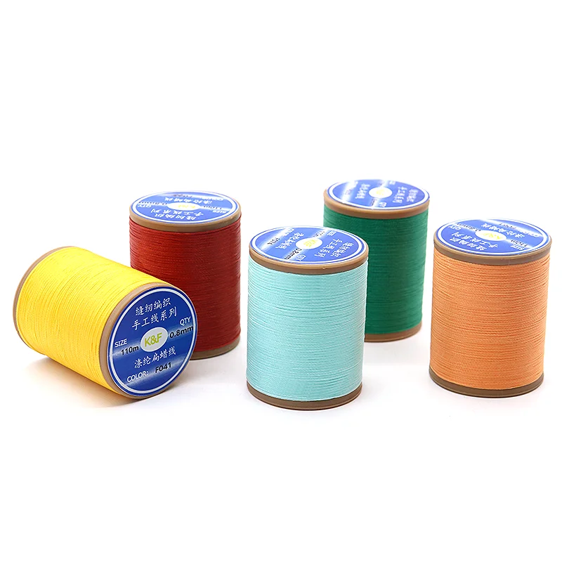 product leather waxed thread cord 150d 110m wax string cord sewing craft tool diy hand thread flat sewing line 08mm-7