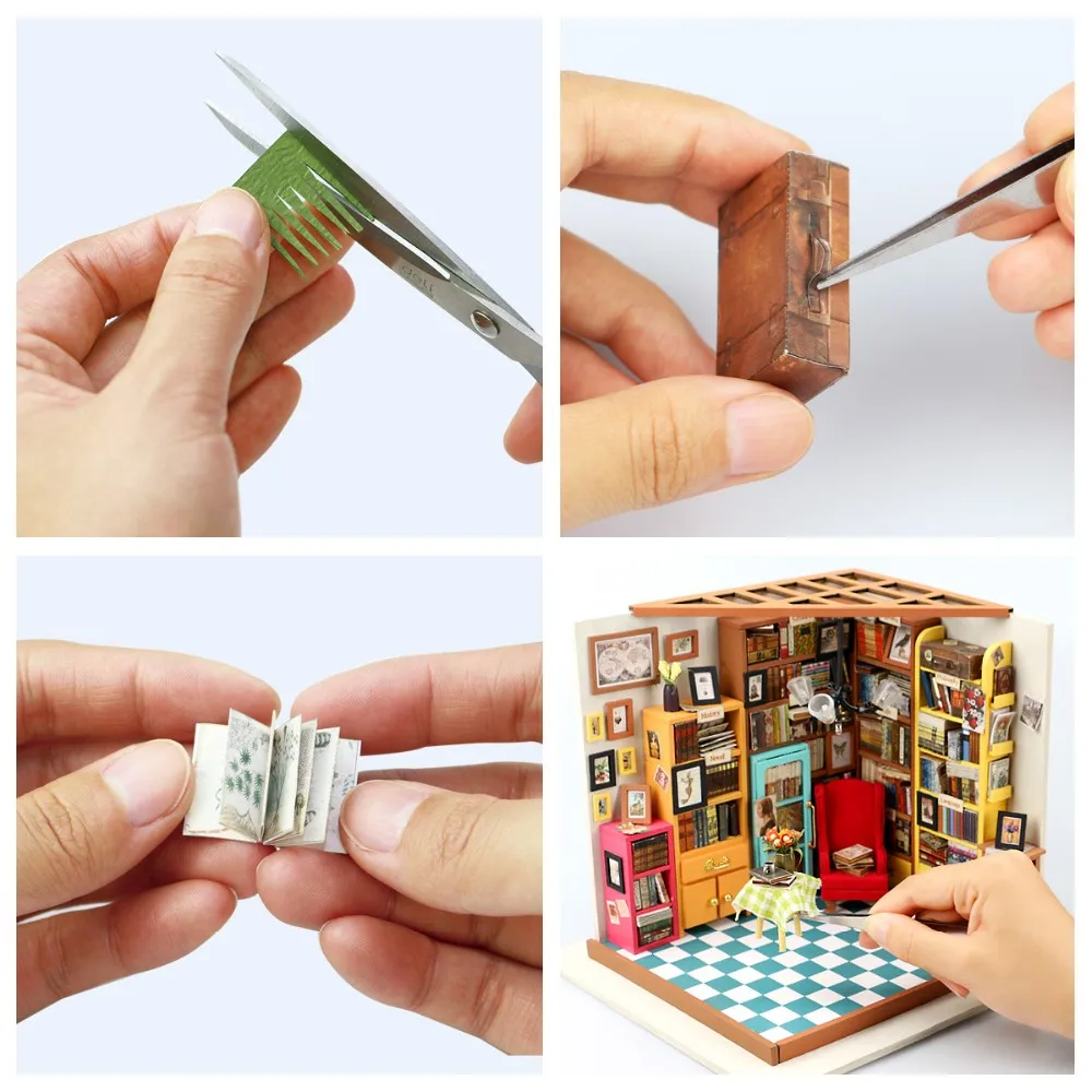 Robotime Rolife USA Stock DIY 3D Wooden Puzzle Toy DG102 Miniature Doll House Kit
