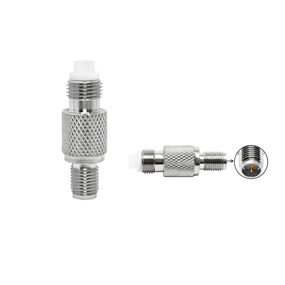 RF Applications Nickel-plated RF Straight Fme Female Jack  to  RP Sma Female Jack Rf Coaxial Copper Adapter