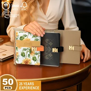 Low MOQ 50pcs Custom Logo Planners A5 A6 A7 PVC Transparent Loose Leaf 6 Rings Free Sample Quick Shipping Office Clear Notebooks