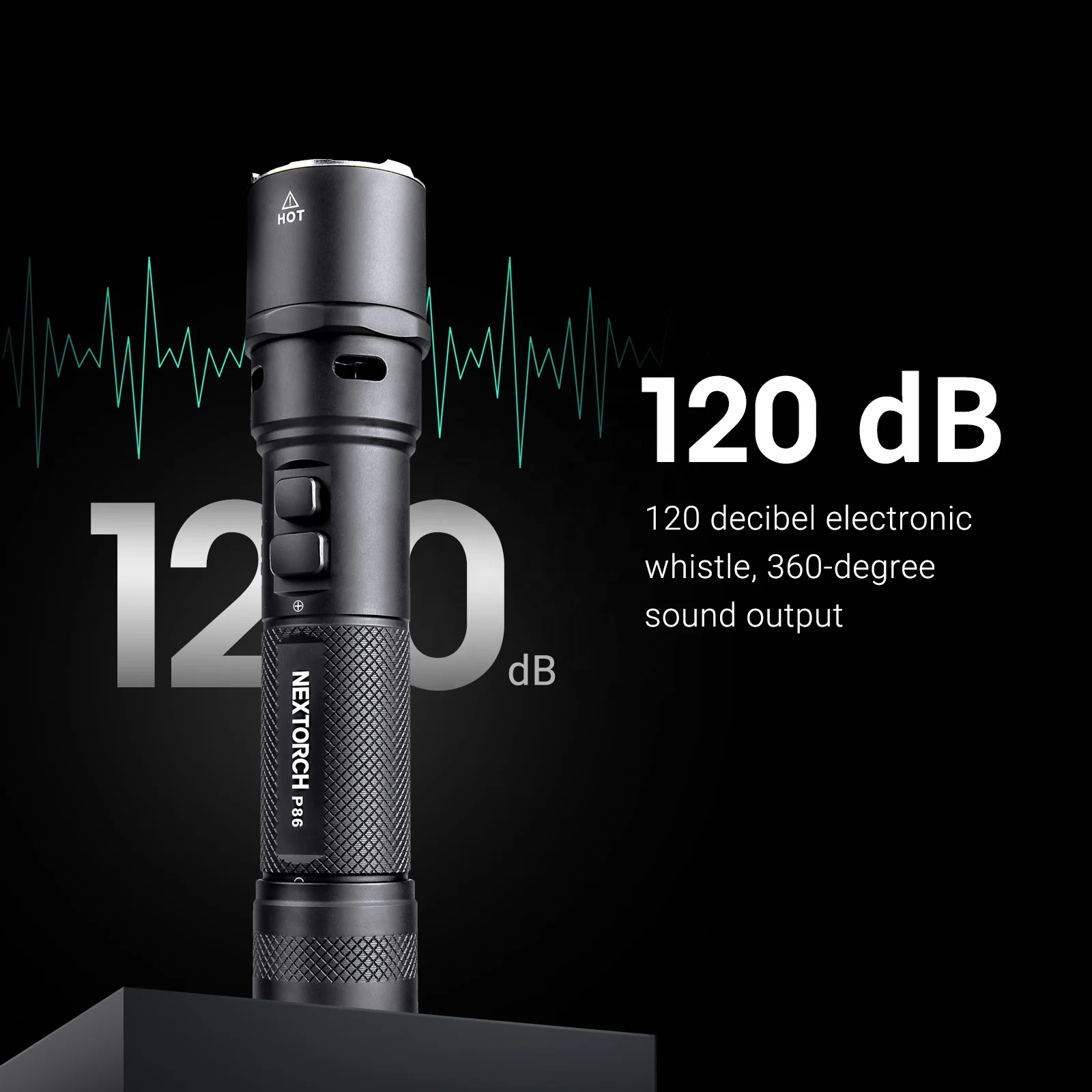 New Design High Power Outdoor Multifunctional 1600 Lumen Searching Self Defense Whitsle Torch Light Whitsle Tactical Flashlight