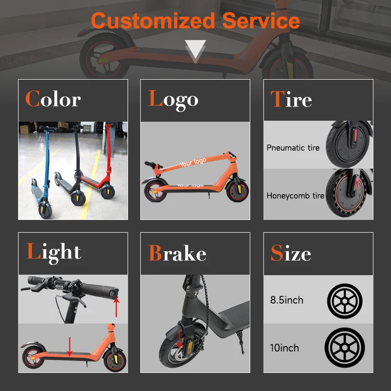 China Factory Customized 350w 36v Streamlined Magnesium Alloy Citycoco Scooter E11 Adult Folding Portable Electric Scooter