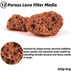 Médias poreux de filtre de lave