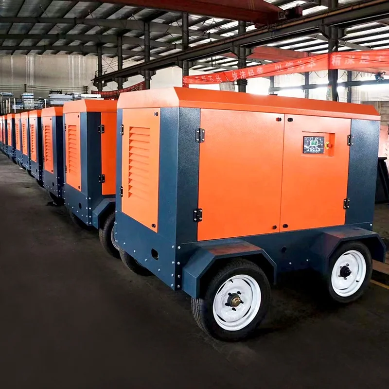 Diesel-Powered Air Compressor 5 Cubic Meter  0.8 Mpa Gas Production Pressure