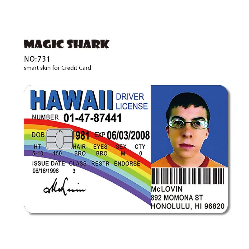 Magic Shark 3M Material Waterproof Personalised Debit Credit Card Skin OEM Multi Design Custom Bank Credit Card Sticker