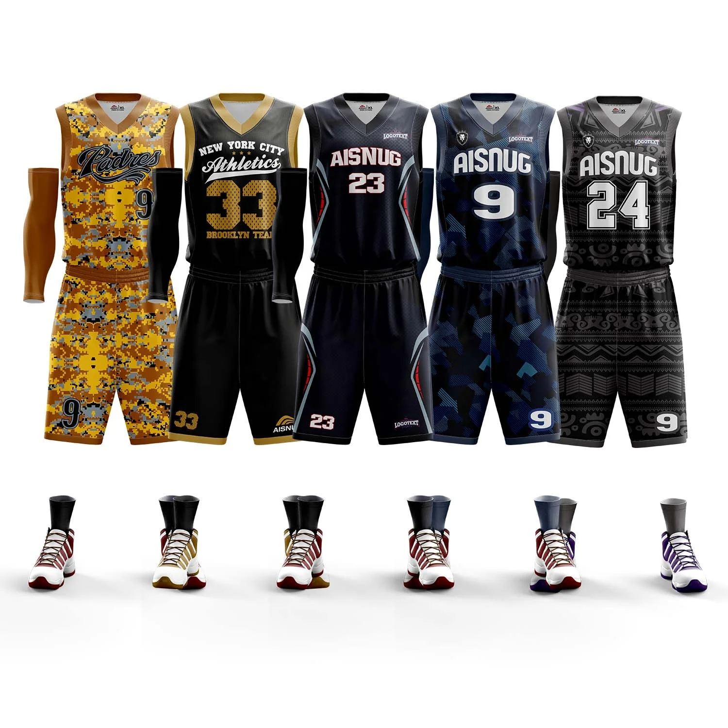 Source customized stitched jersey #24 #8 sublimation basketball uniform set  on m.