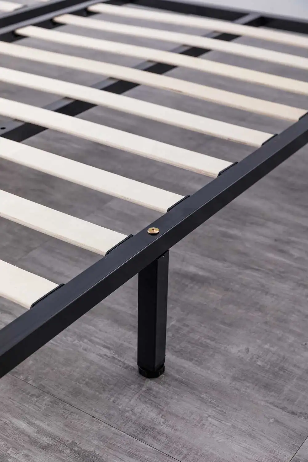 Customize Size Iron Parts Base Modern Slatted Metal king Bed Frame Bedstock