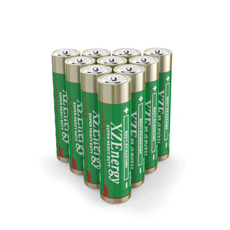 XZ Energy R03 AAA 1.5V Zinc Carbon Battery - Heavy Duty Zinc