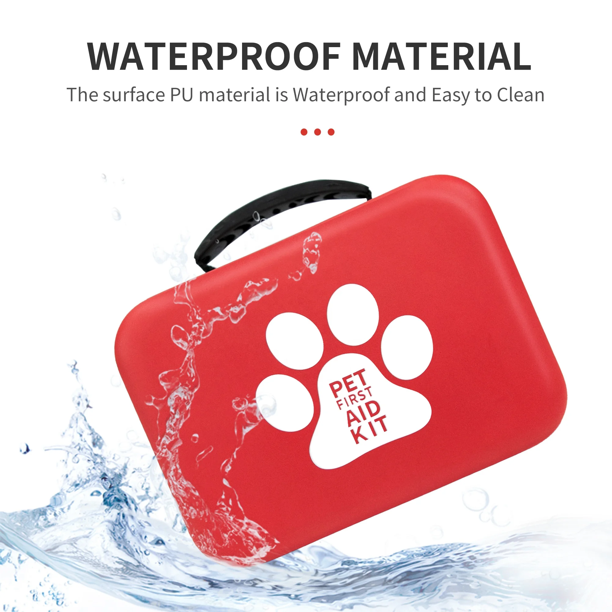 CE ISO Approved Customized Pet Dog Horse First Aid Kit Vet Cat Care Kit Canine Bag Set with Logo Wrap Bandage for Pets