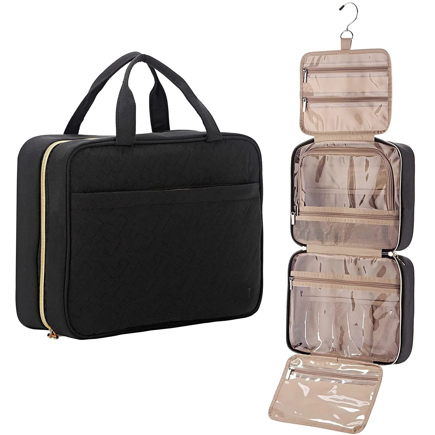 Large Hanging Travel Toiletry Bag Portable Makeup Wash Organizer Cosmetic Case for Men and Women