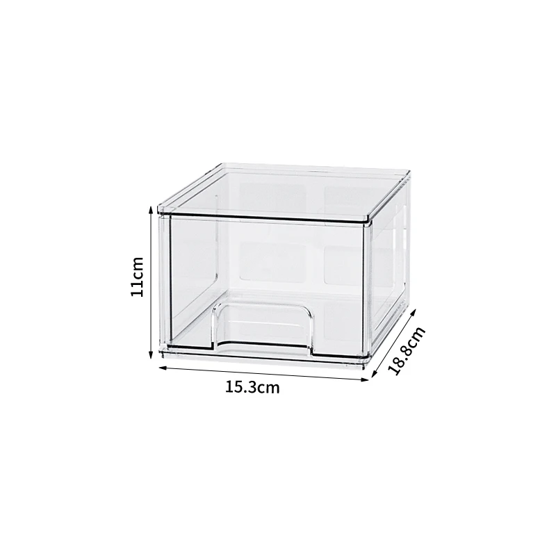 Stackable Bathroom Multifunction Clear Cosmetics Storage Organizer Plastic Drawers for Makeup Skincare