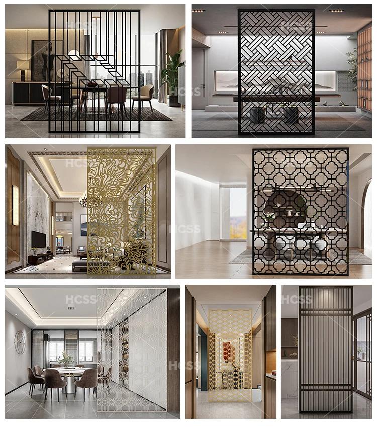 Factory Wholesale Hotel Metal Room Dividers Partitions Screen Steel