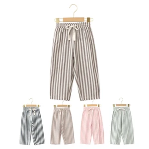 Super Quality Baby Spring Trousers Stripe Full Length 100%Cotton Fashion Baby Children's Long Pants