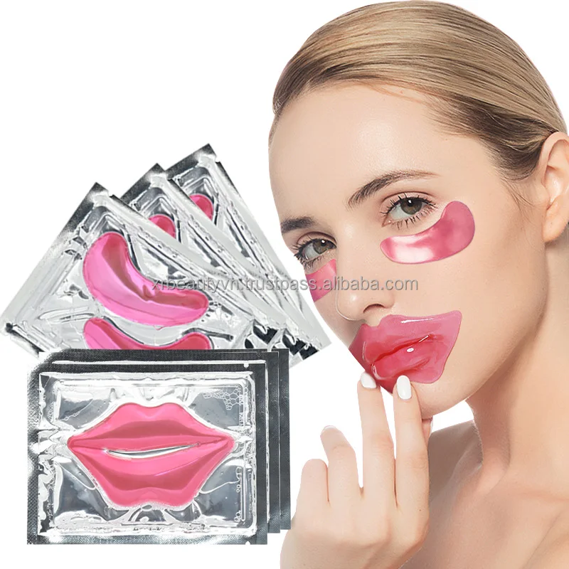 Custom Logo Eye Mask Dark Circles Gel Lip Mask Hyaluronic Acid Hydrogel