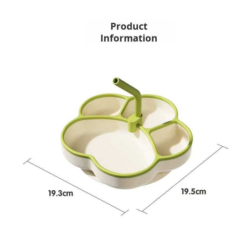 All-In-One Anti-Fall Silicone Divided Baby Dinner Plate with Suction Cup Newborn Applicable Children's Lunch Boxes