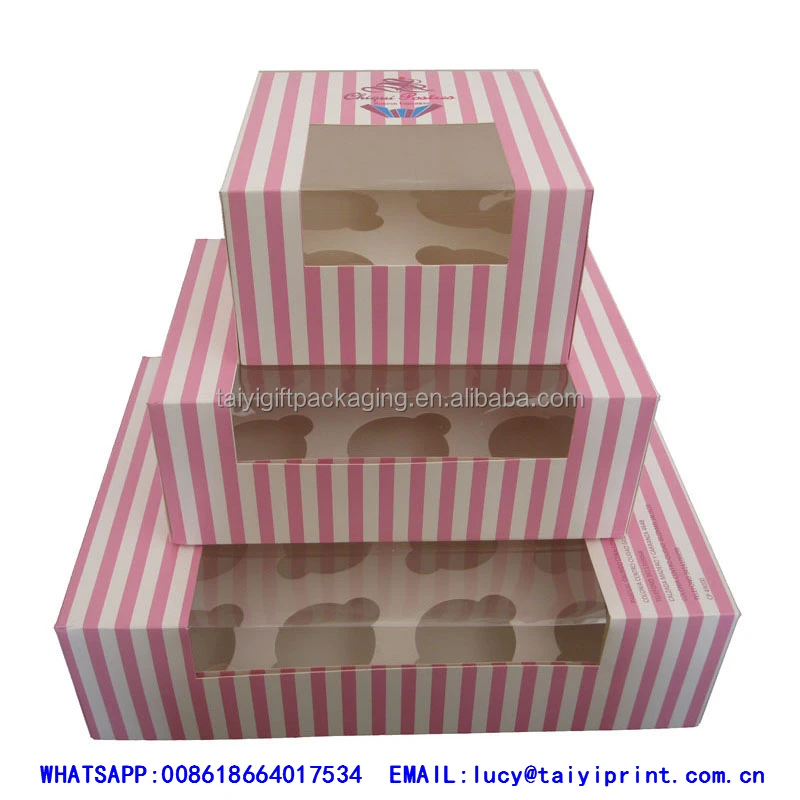 Custom Cupcake Boxes/ Cake Packaging Design/ Cupcake Bakery Boxes Free