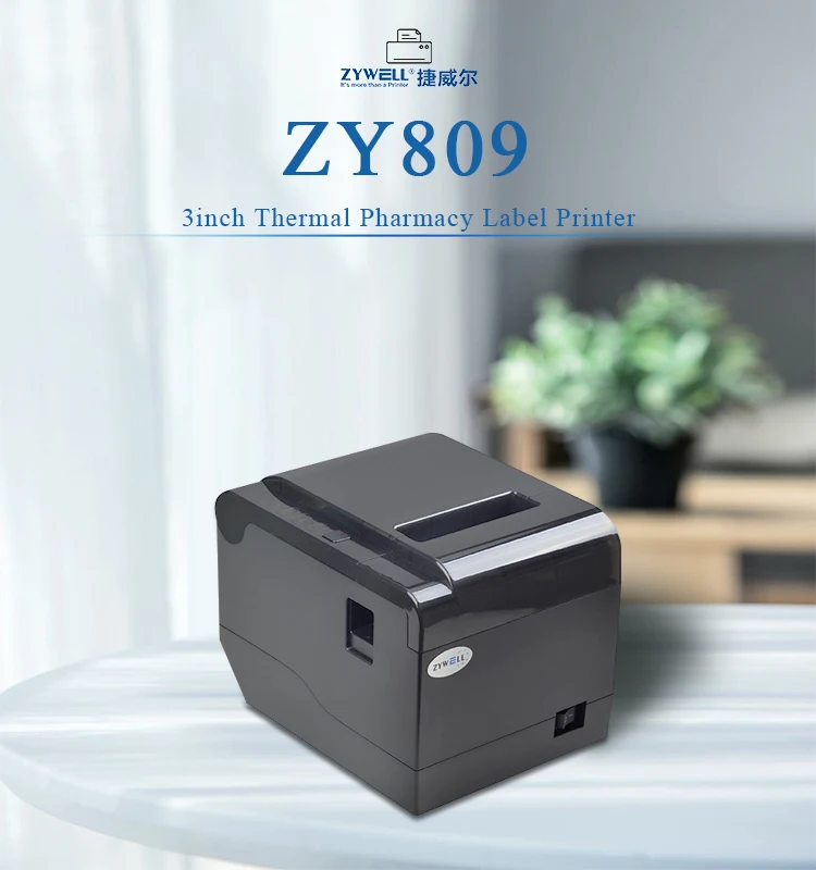 Inkless Sticker Printer Zy809 Thermal Label Printer With Builin