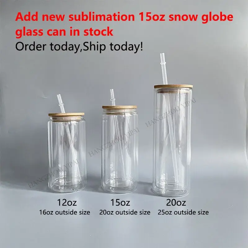 20oz Glass-Snow Globe Sublimation Tumbler (pre drilled) – Sublimation  Headquarters