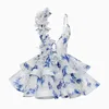 Scollo a V blu