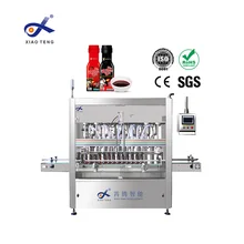 Automatic mayonnaise ketchup salad sauce  PET jars filling and packing line  potato paste plastic glass bottle filling machine