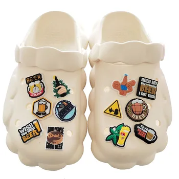 2025 Shoe Jam Charm Soft PVC custom beer shoe accessories Kids Jam Accessories Jam Charm shoe clip