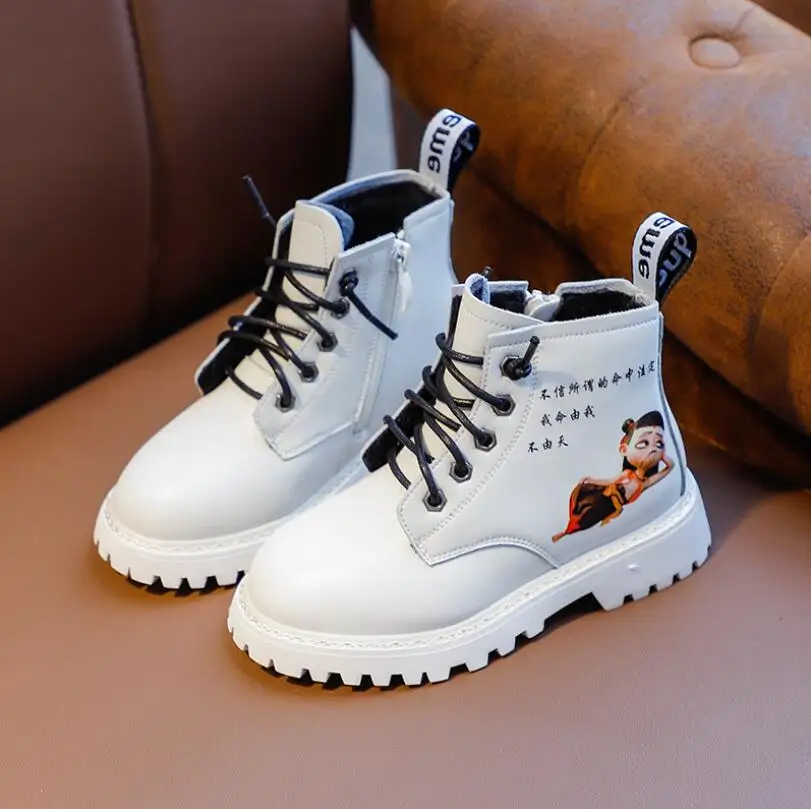 Оптовая продажа, осенне-зимние новые модные детские короткие сапоги из кашемира