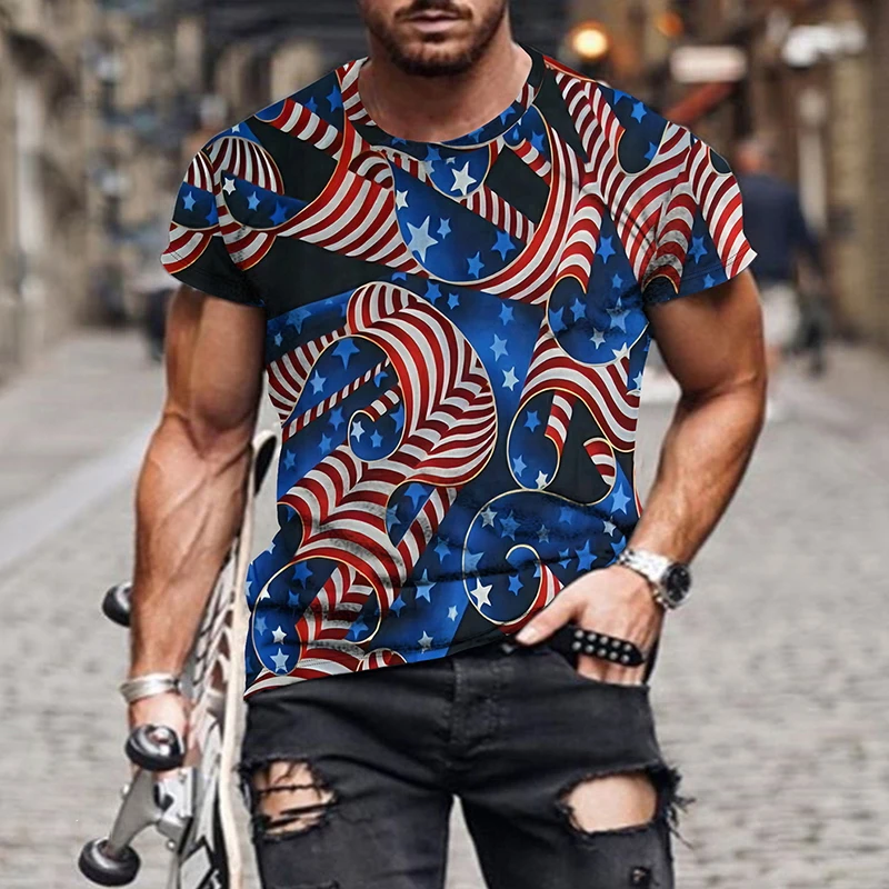 T-shirt stile stile stile t-shirt da uomo alla moda Tie Dye