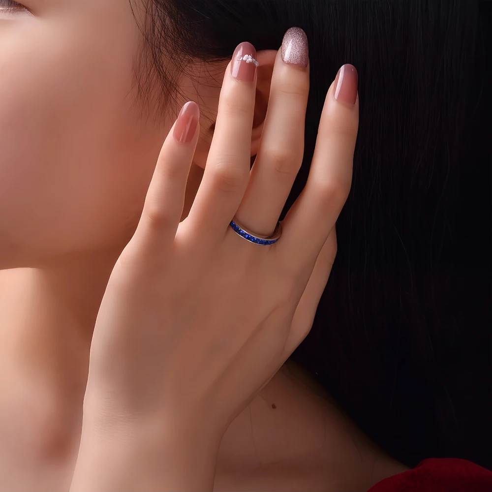 MUSHAN Jewelry Factory 925 Sterling Silver Ladies Rings Stylish Engagement and Wedding Jewelry High Carbon Diamond Couple Rings