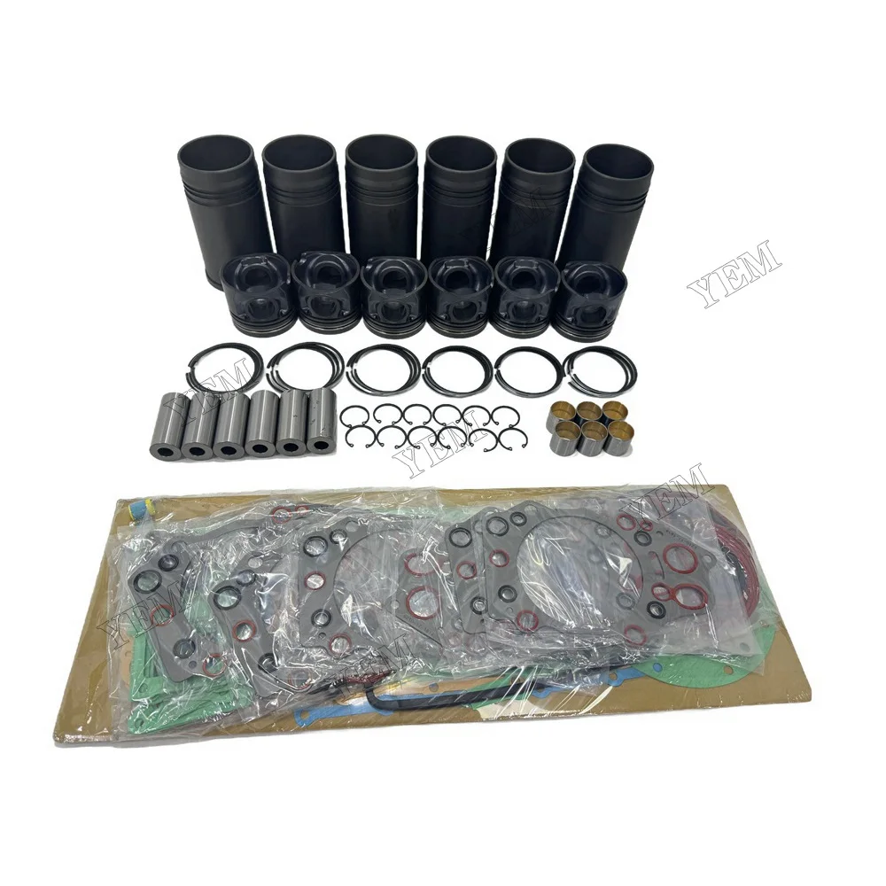 Overhaul Kit With Gasket Set Compatible for Komatsu 6D140 Aftermarket Engine Spare Parts