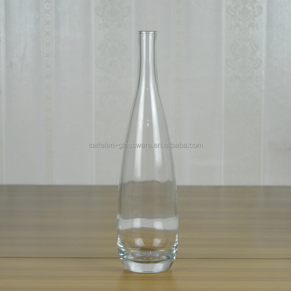 Factory Produce 750ml Water Drop Shape Glass Water Bottle With Cork Top